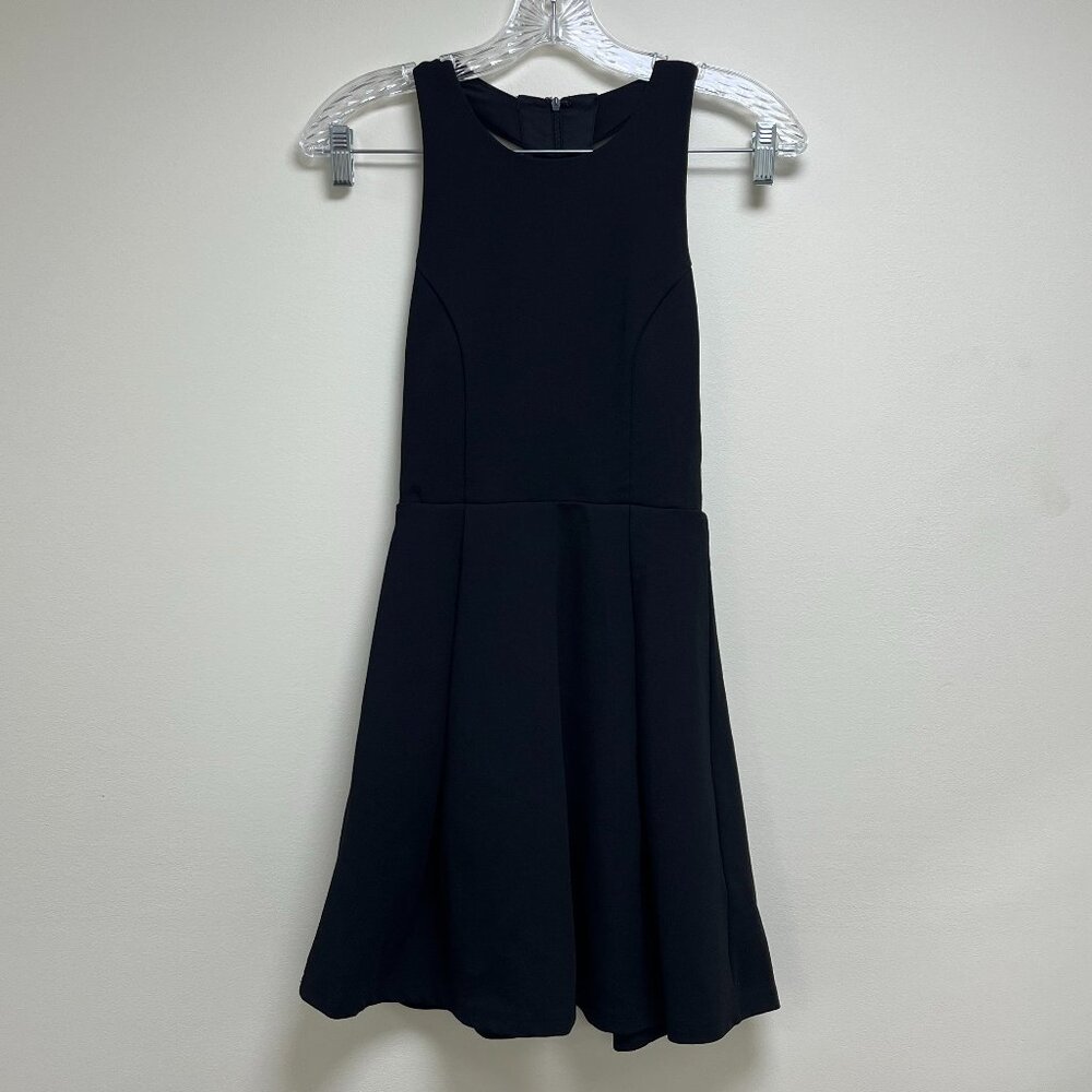 Lulus Black Sleeveless Halter Ruffled Mini Dress